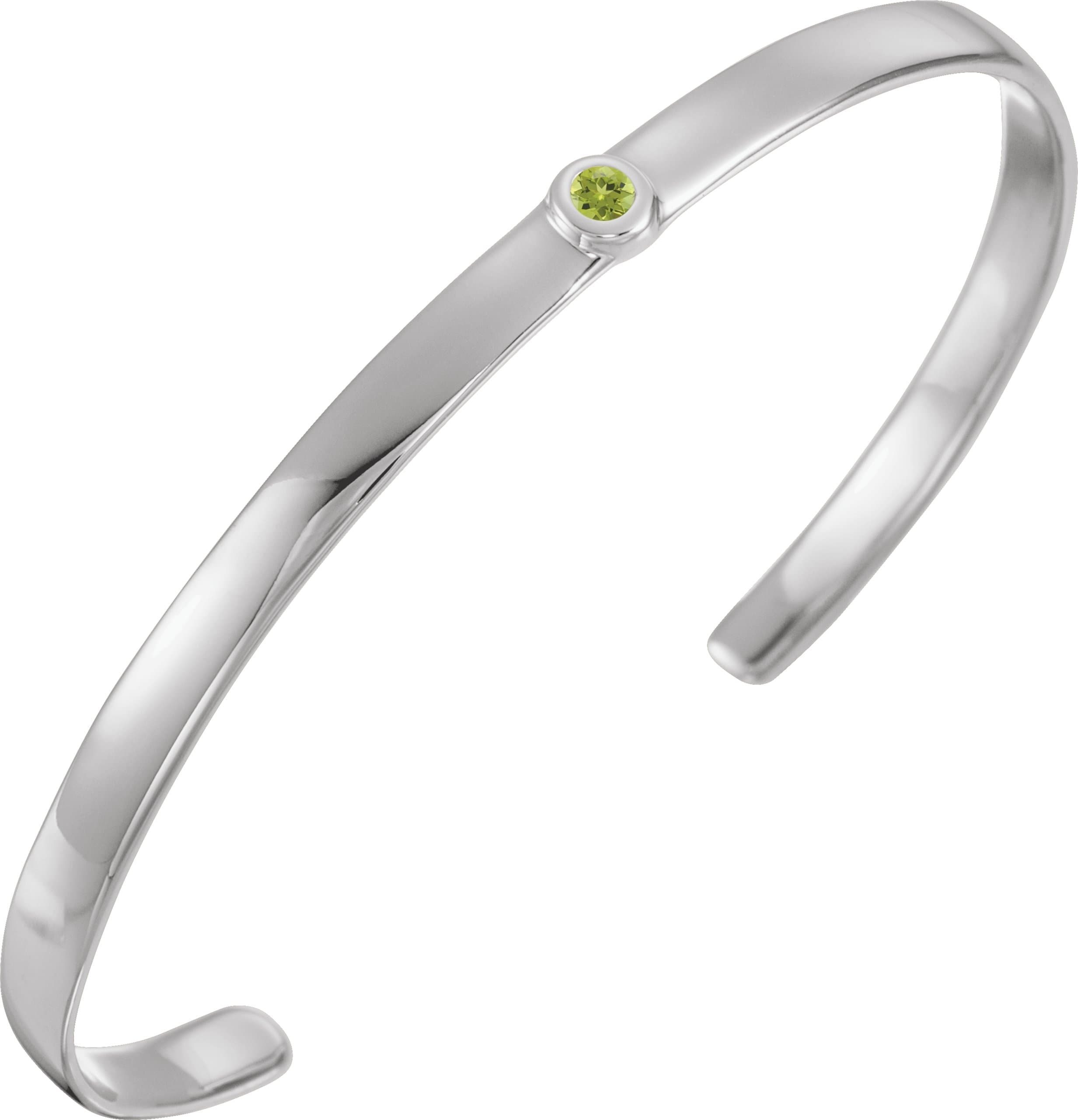 14K Yellow Gold 1/10 CT Natural Diamond Cuff 6" Bracelet