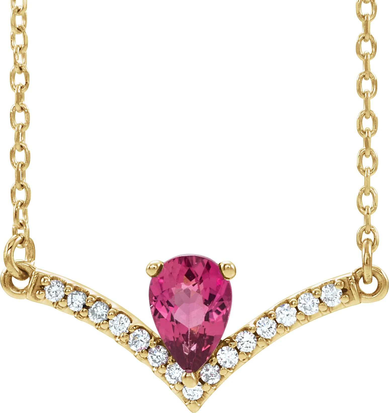 Accented V Necklace