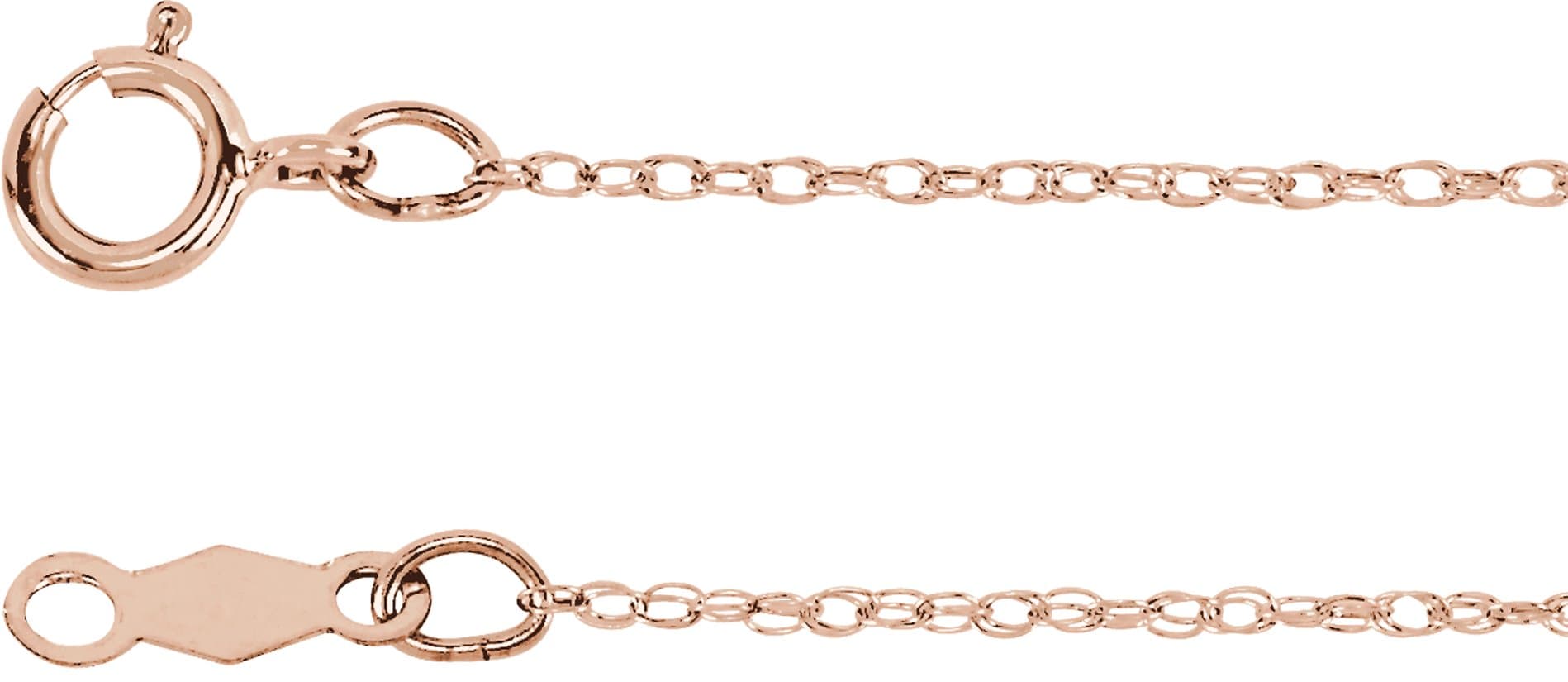 10K White .75 mm Rope 14 Chain