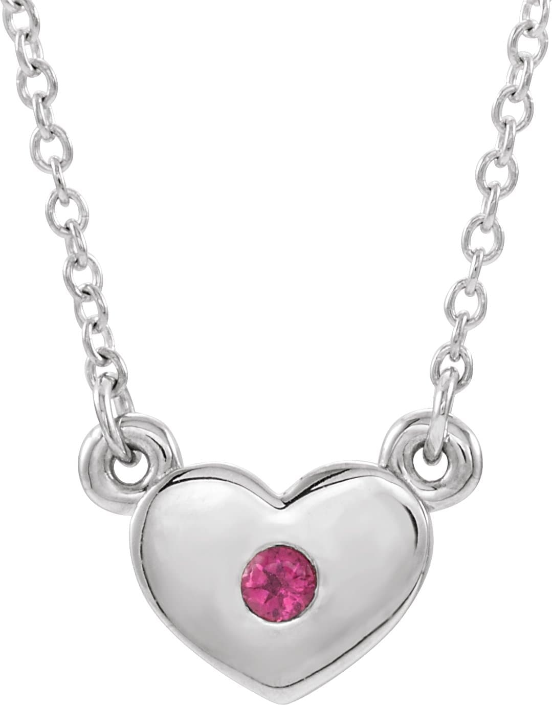 Sterling Silver .03 CTW Natural Diamond Heart 16" Necklace