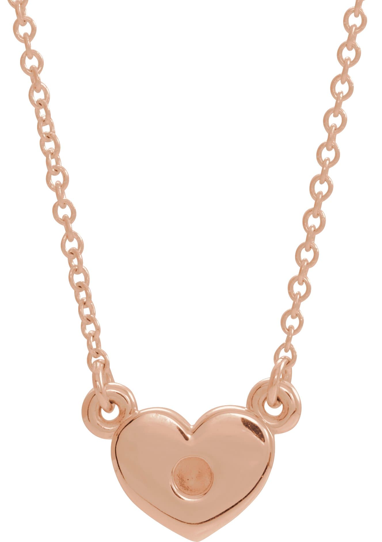 Sterling Silver .03 CTW Natural Diamond Heart 16" Necklace