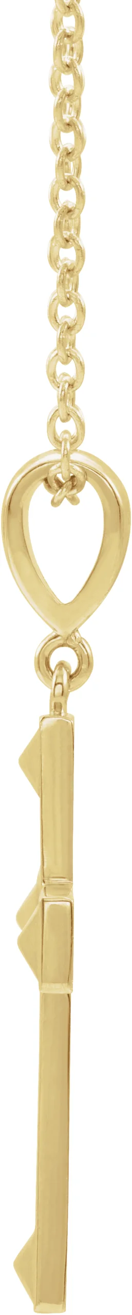 Geometric Cross Necklace, view 3