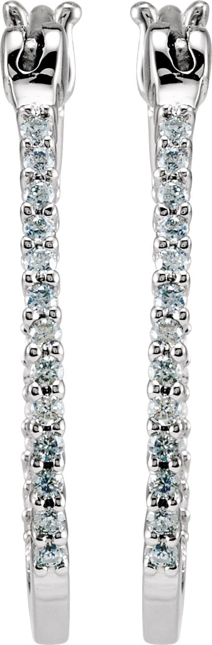 Inside-Outside U-Hoop Earrings view 3