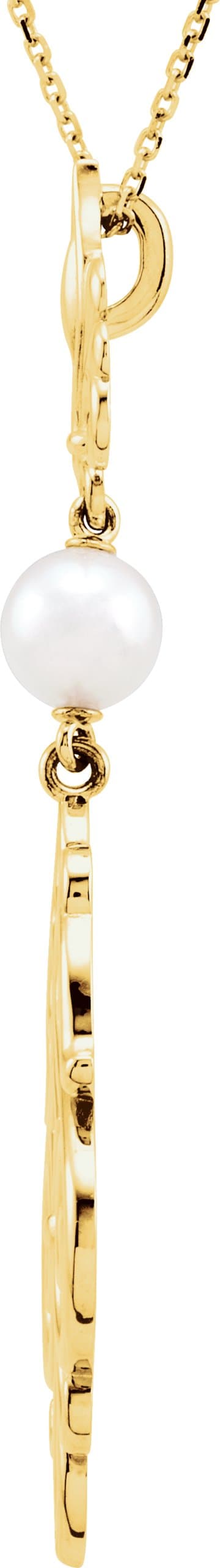 Fleur-de-lis Pearl Necklace or Pendant view 2