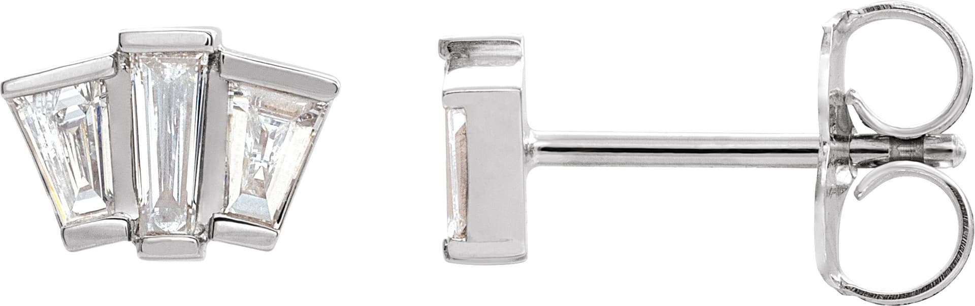 14K Rose 1/3 CTW Natural Diamond Geometric Cluster Earrings