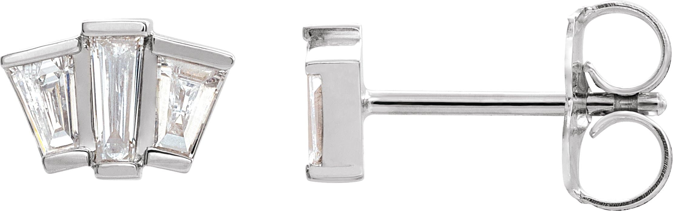 14K Rose 1/3 CTW Natural Diamond Geometric Cluster Earrings