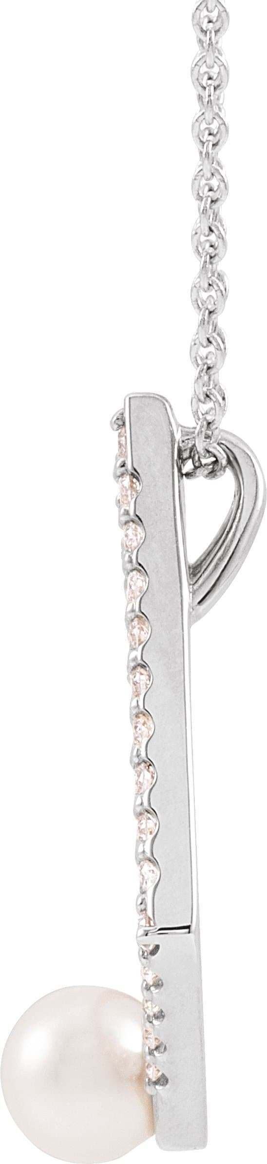 Pearl Geometric Necklace or Pendant view 2