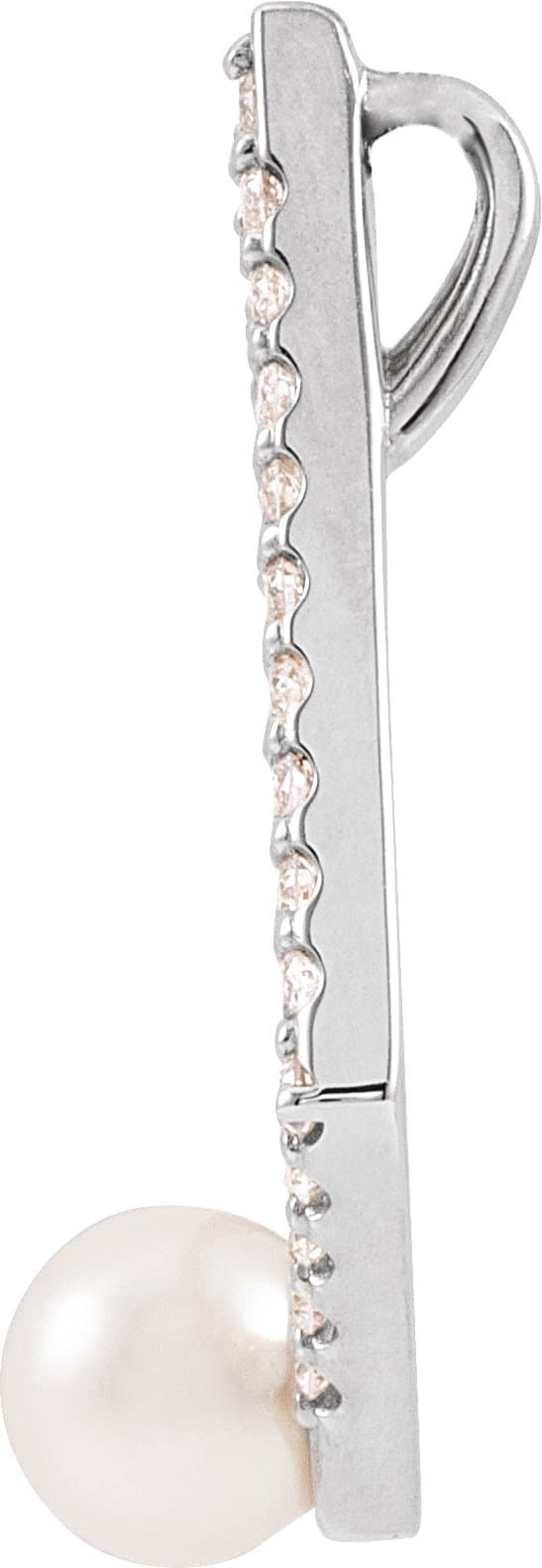 Pearl Geometric Necklace or Pendant view 2