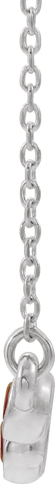 Bezel-Set Bar Necklace or Center view 2