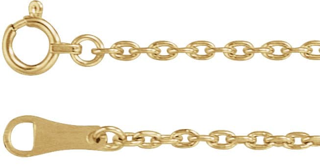 10K Yellow 1.7 mm Cable 20 Chain