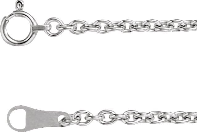 10K White 2.2 mm Cable 20 Chain