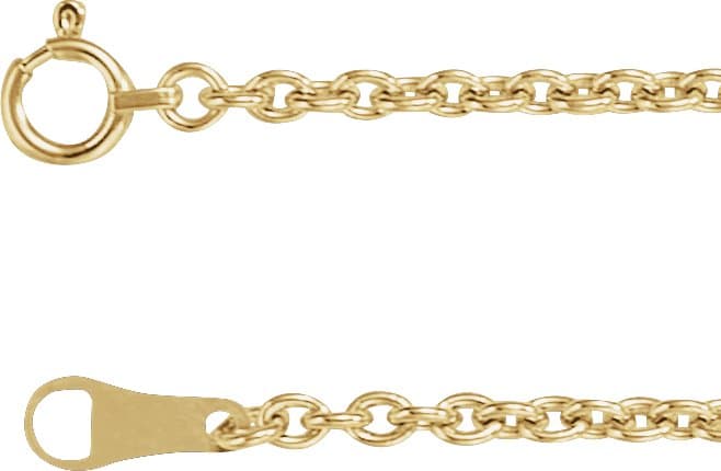 10K White 2.2 mm Cable 20 Chain