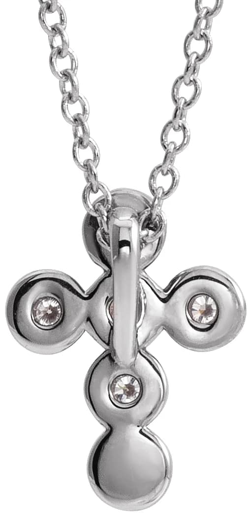 Bezel-Set Cross Necklace — view 4