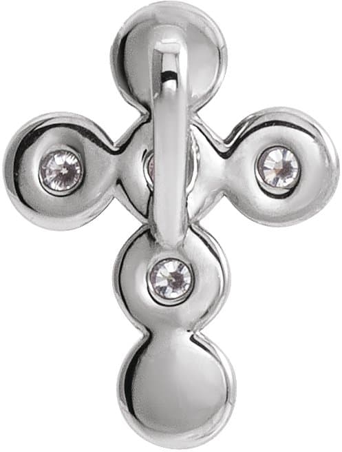 Bezel-Set Cross Necklace or Pendant view 3