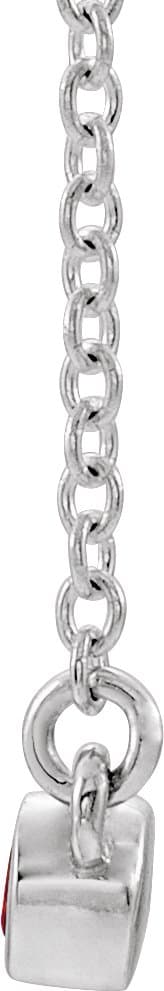 Bezel-Set Bar Necklace or Center view 2