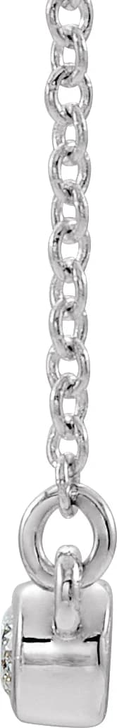Bezel-Set Bar Necklace, view 3
