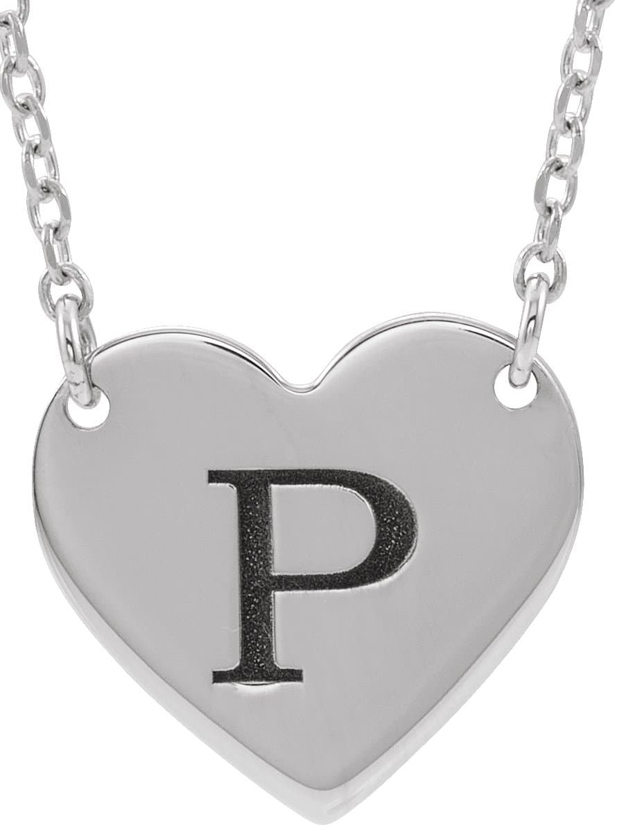 Engravable Heart Necklace view 3