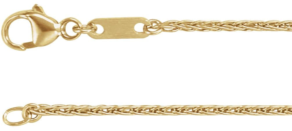 10K White 1.2 mm Wheat 20 Chain