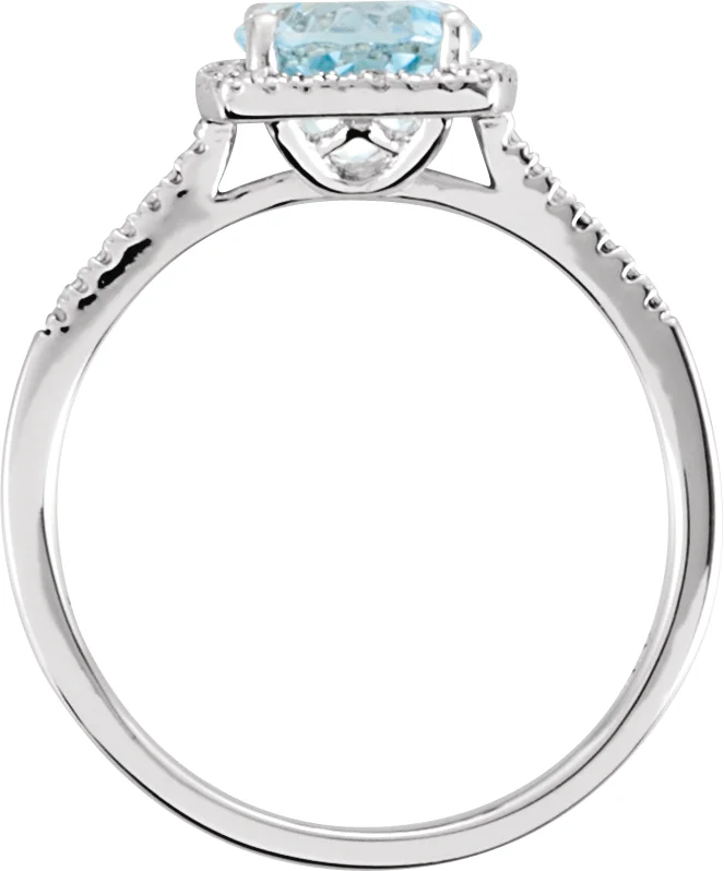 Halo-Style Birthstone Ring, view 3