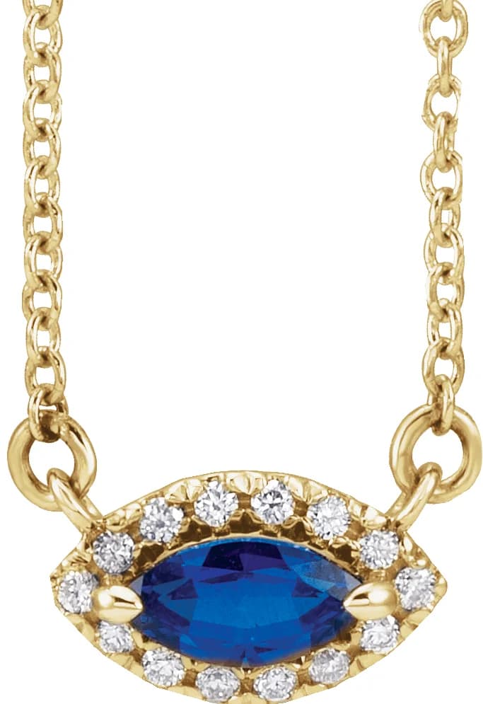 French-Set Halo-Style Necklace