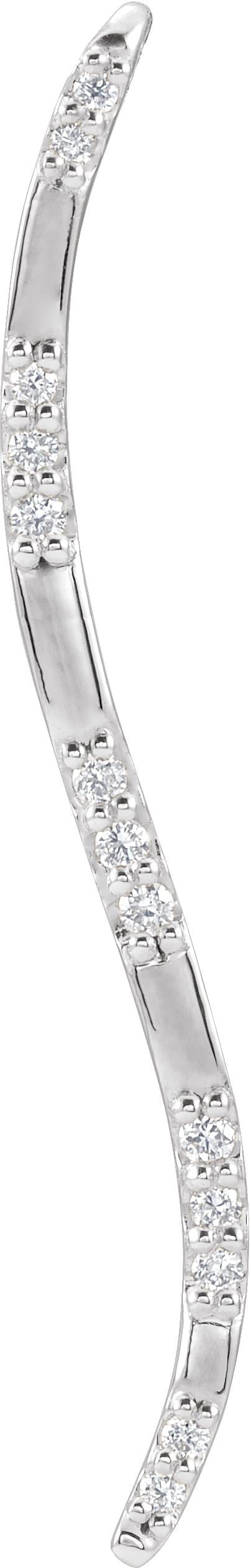 Sterling Silver .06 CTW Natural Diamond Bar Pendant