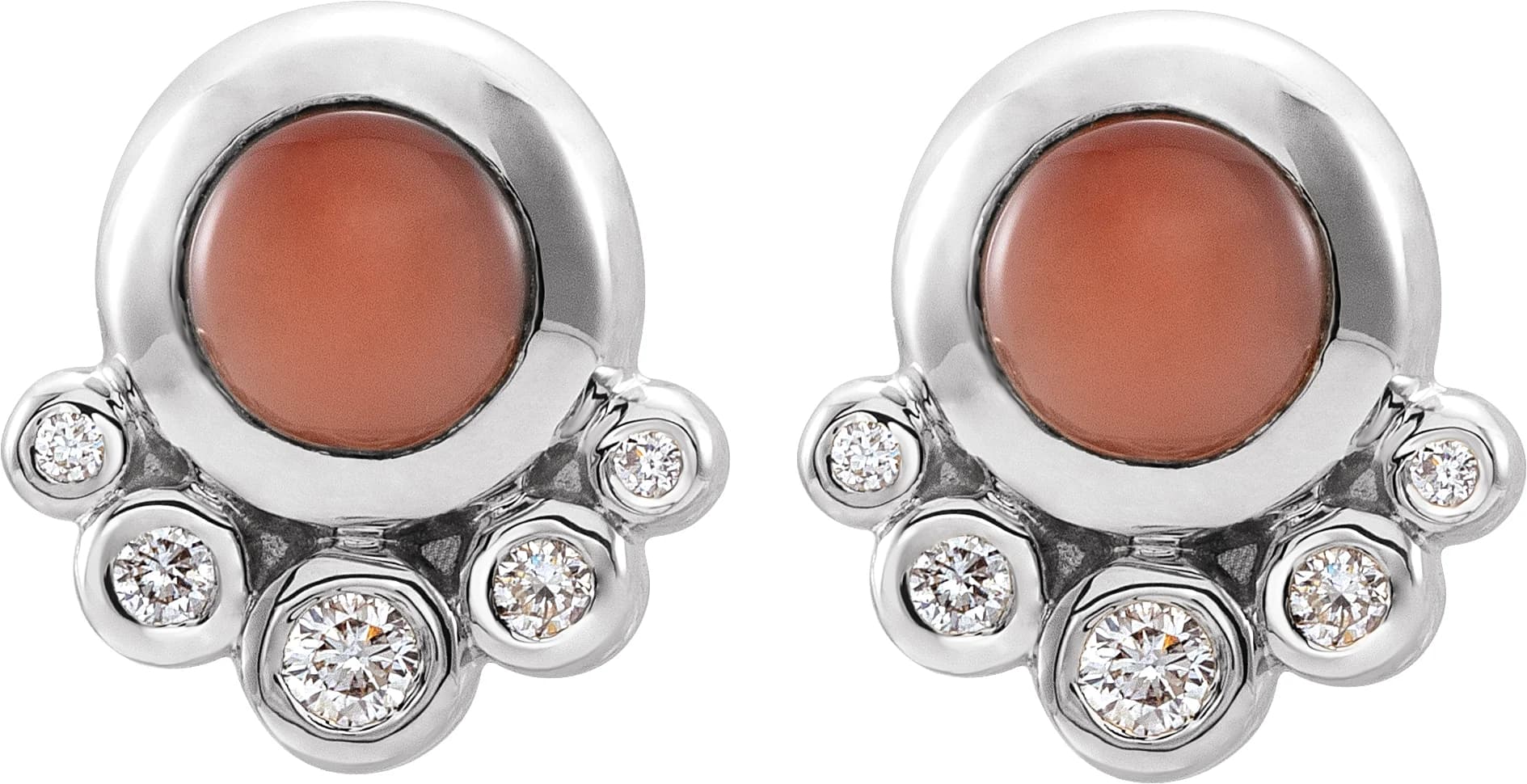 Accented Cabochon Earrings, view 3