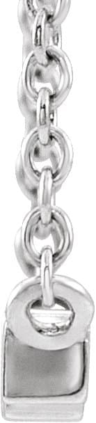 Three-Stone Bar Necklace or Center view 2