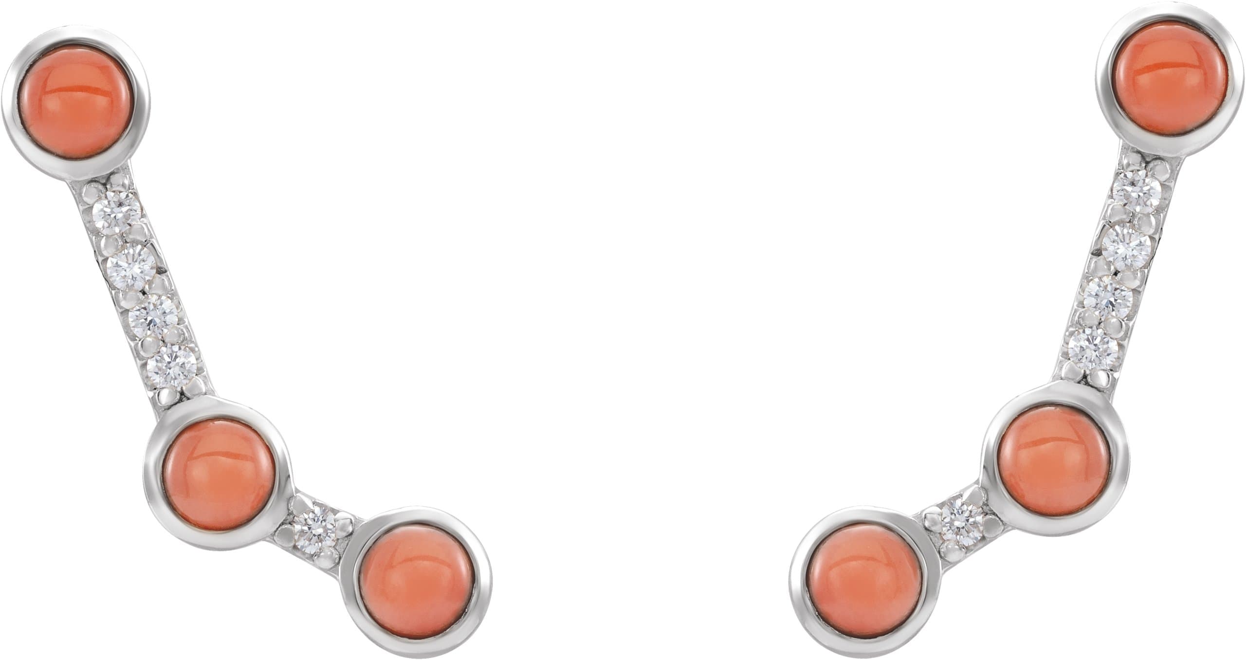 Scattered Cabochon Ear Climbers view 2