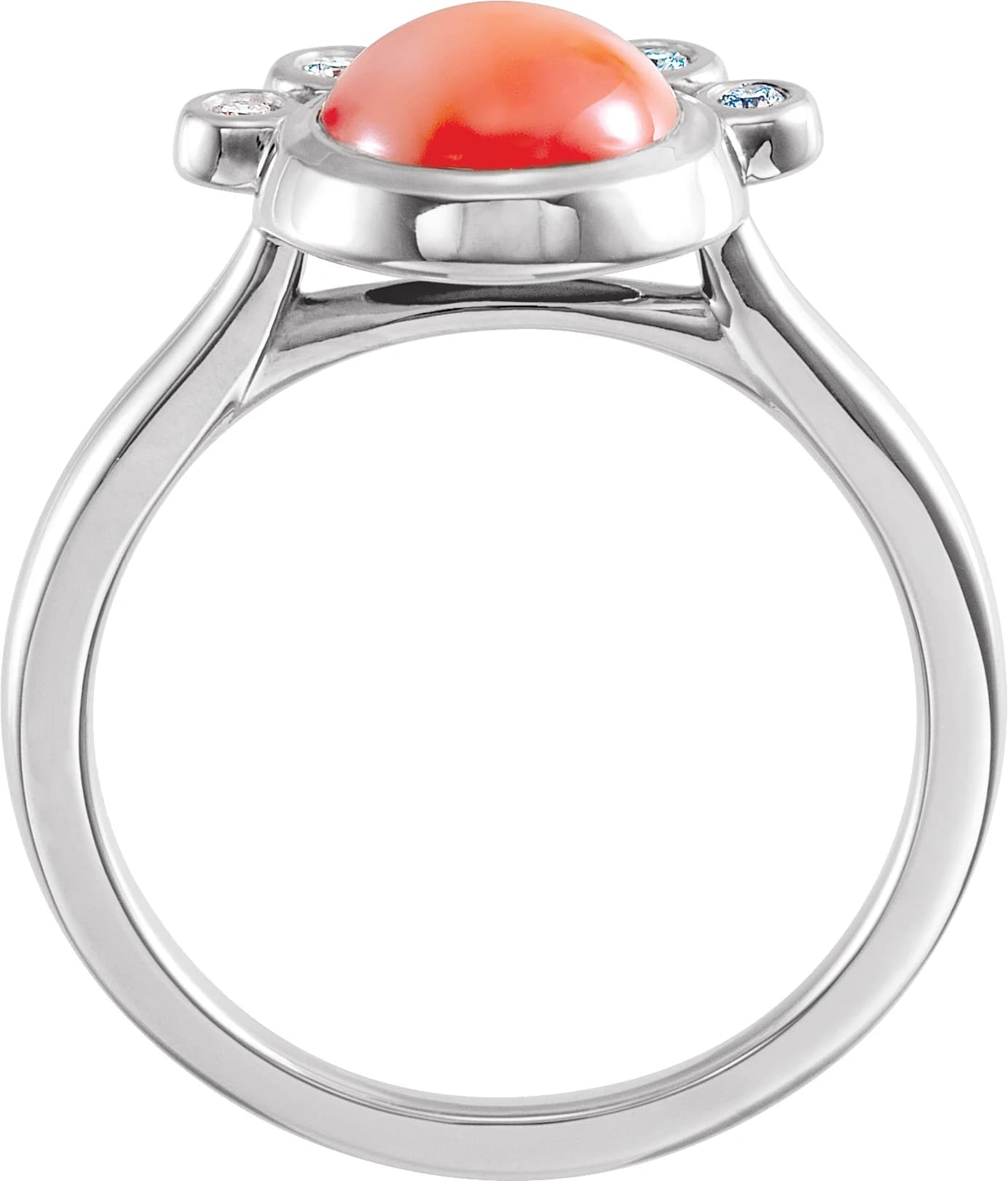 Bezel-Set Cabochon Ring, view 3