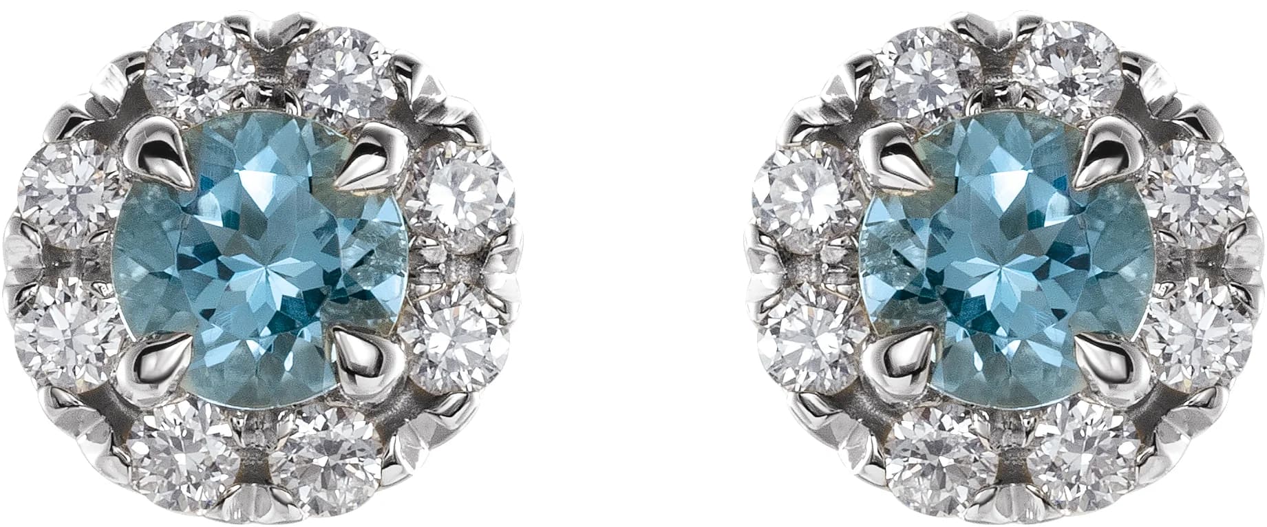 French-Set Halo-Style Earrings, view 3