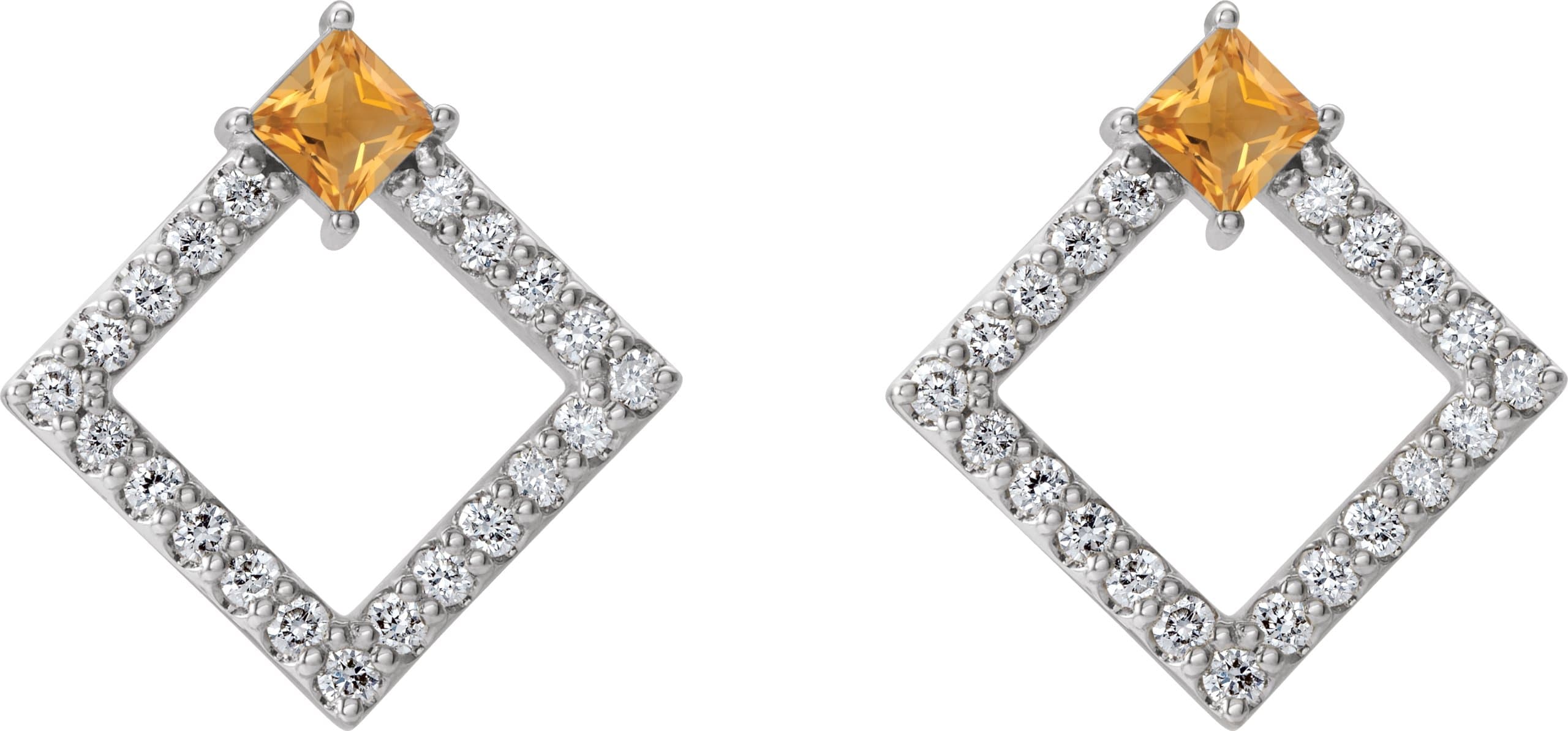 Accented Geometric Earrings    view 2