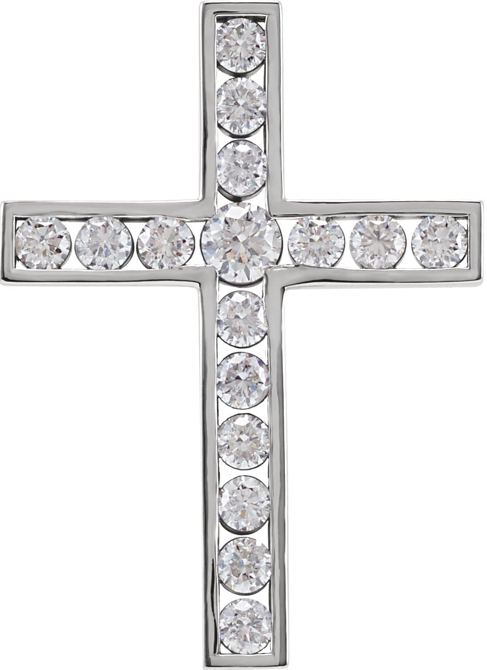 14K Rose 1/4 CTW Natural Diamond Cross Pendant