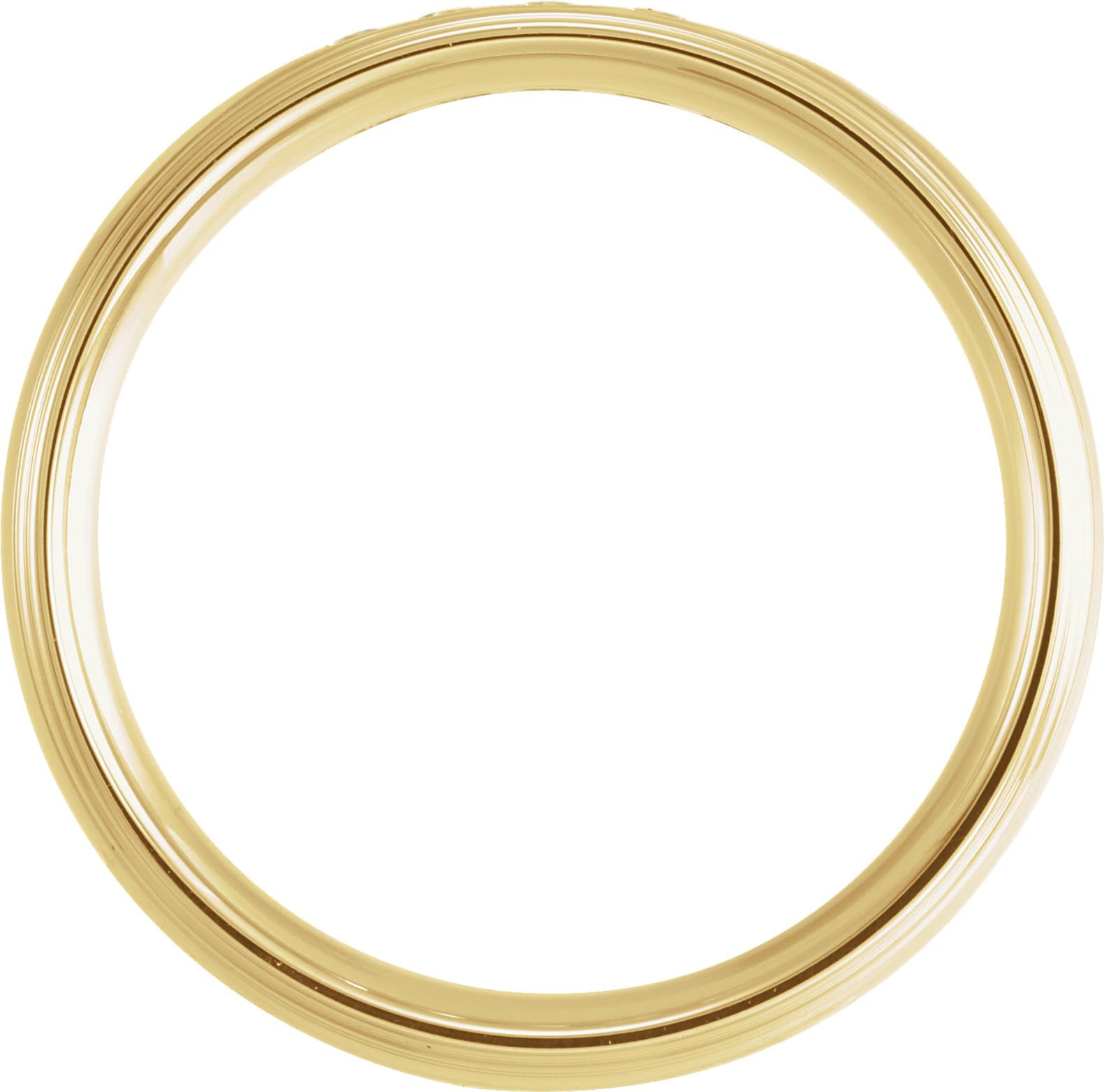 Double Stepped-Edge Comfort-Fit Half Round Band view 2