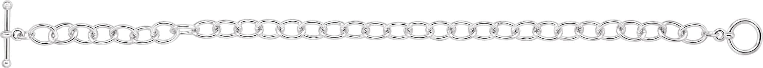 5.9 mm Cable Charm Bracelet view 2