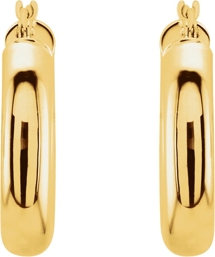Tube Hoop Earrings view 2