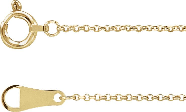 10K Yellow 1 mm Rolo 20 Chain