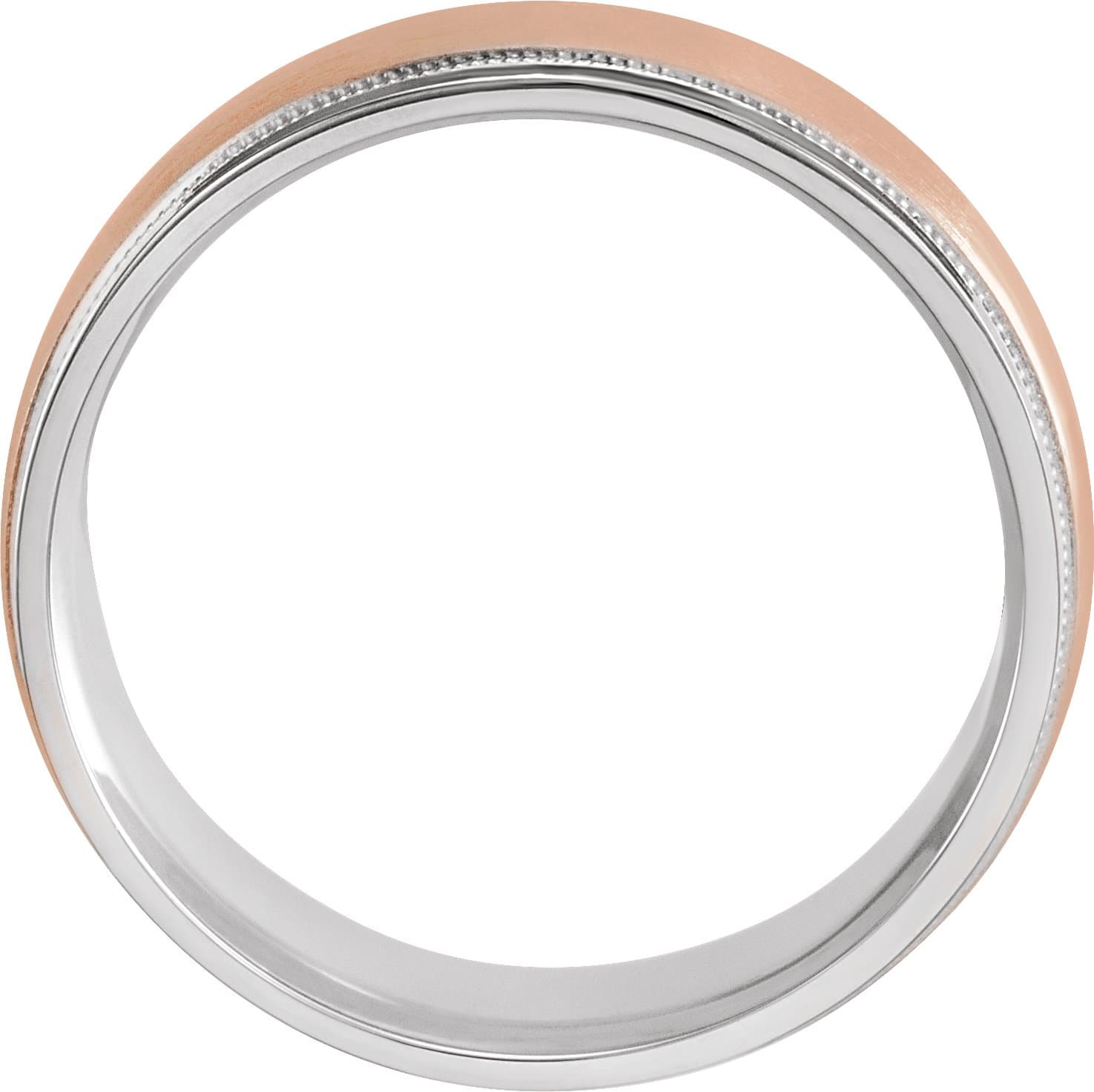 Milgrain Edge Comfort-Fit Flat Band with Matte Finish view 2