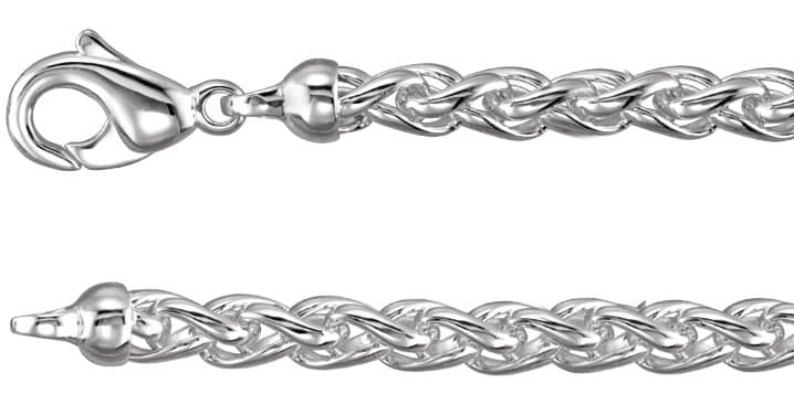 Sterling Silver Wheat 16 Chain