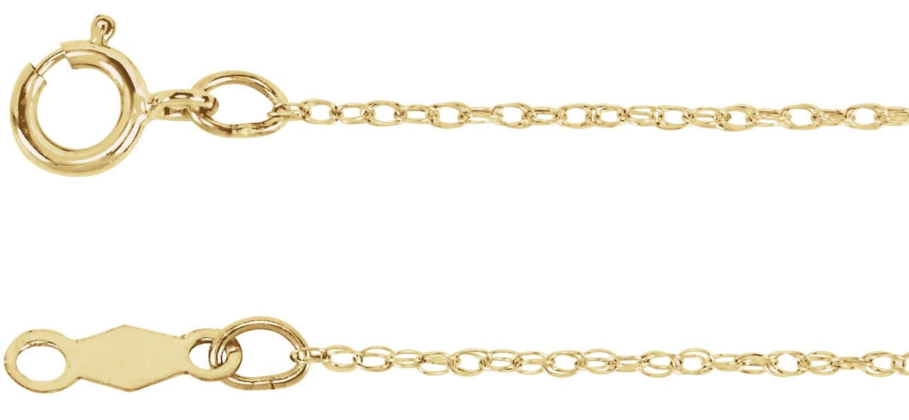 10K White .75 mm Rope 14 Chain