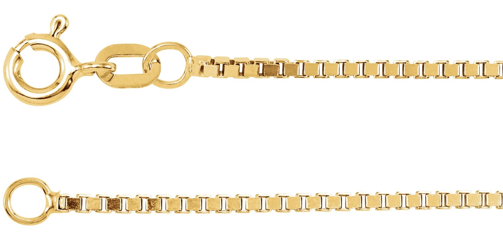 14K White 1.3 mm Diamond-Cut Box 16 Chain