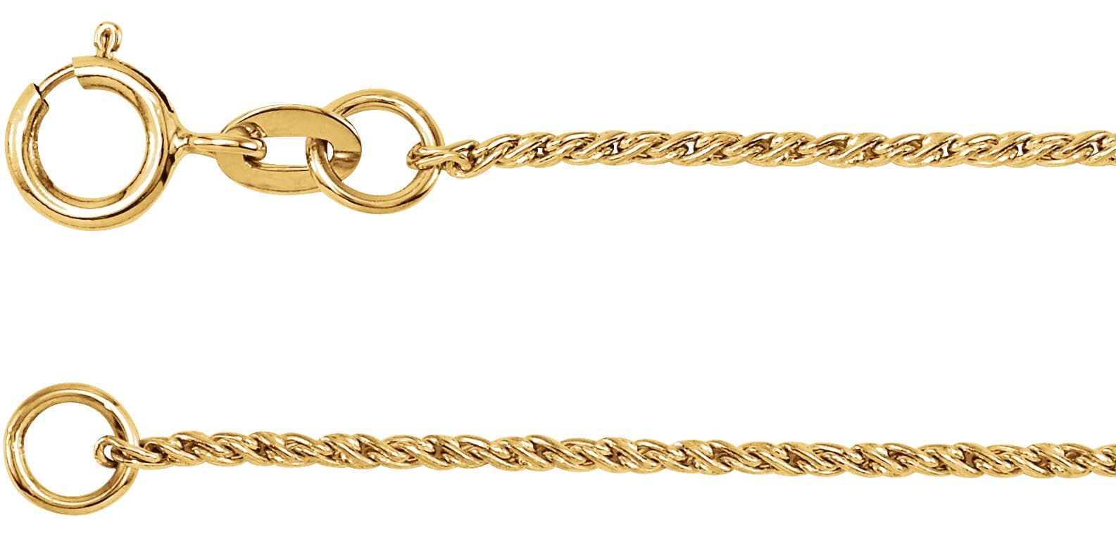 1 mm Twisted Wheat Chain view 2