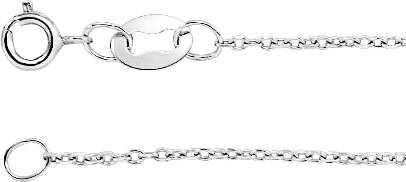 10K Rose 1 mm Diamond-Cut Cable 20 Chain