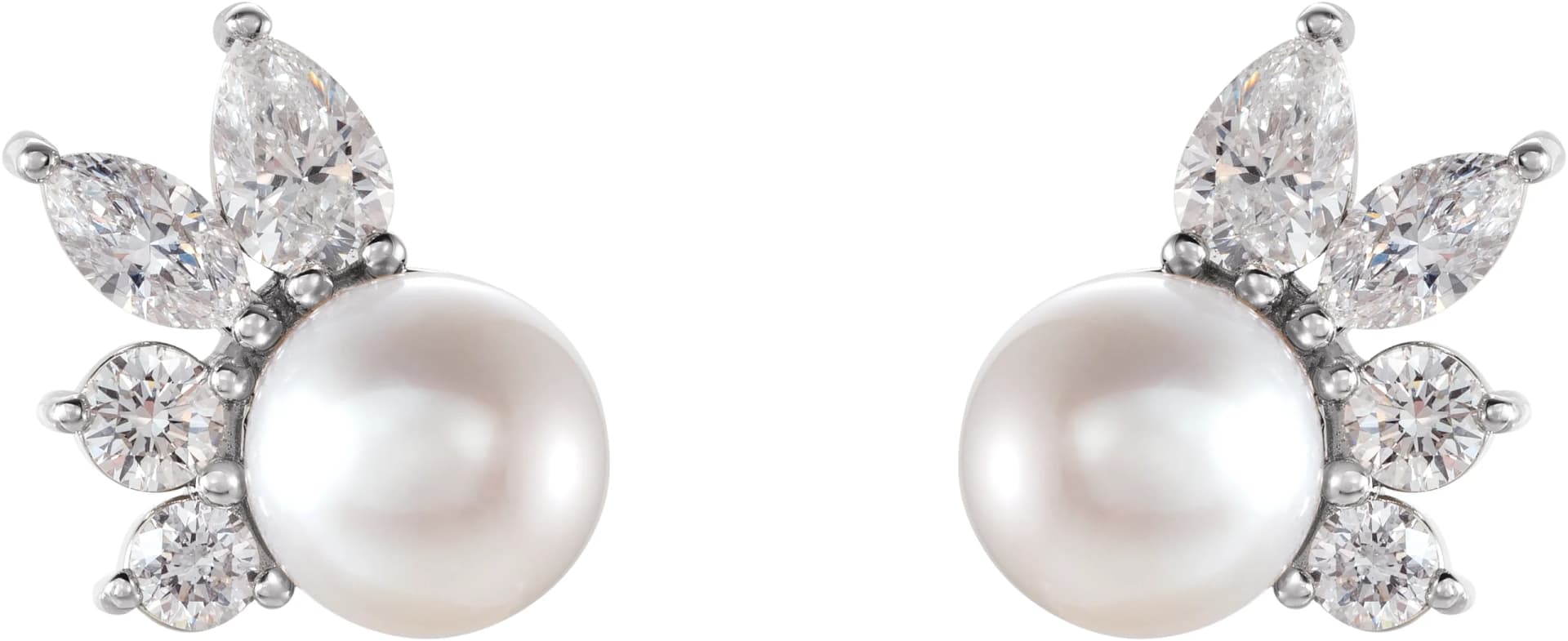 Accented Pearl Earrings, view 3
