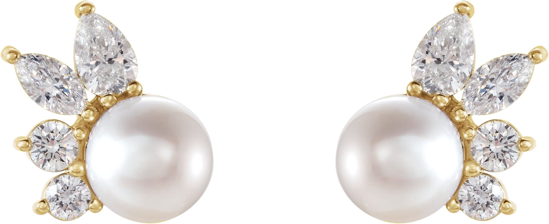 Accented Pearl Earrings view 2
