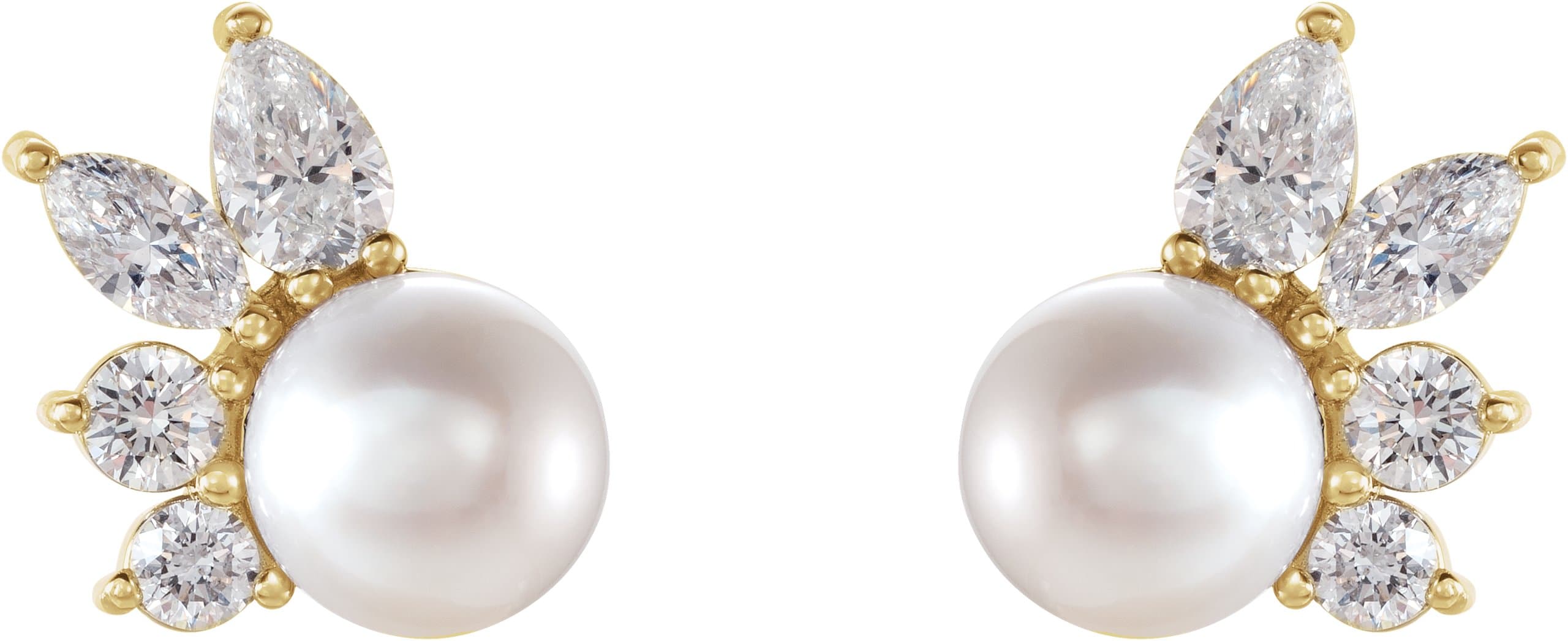 Accented Pearl Earrings view 2
