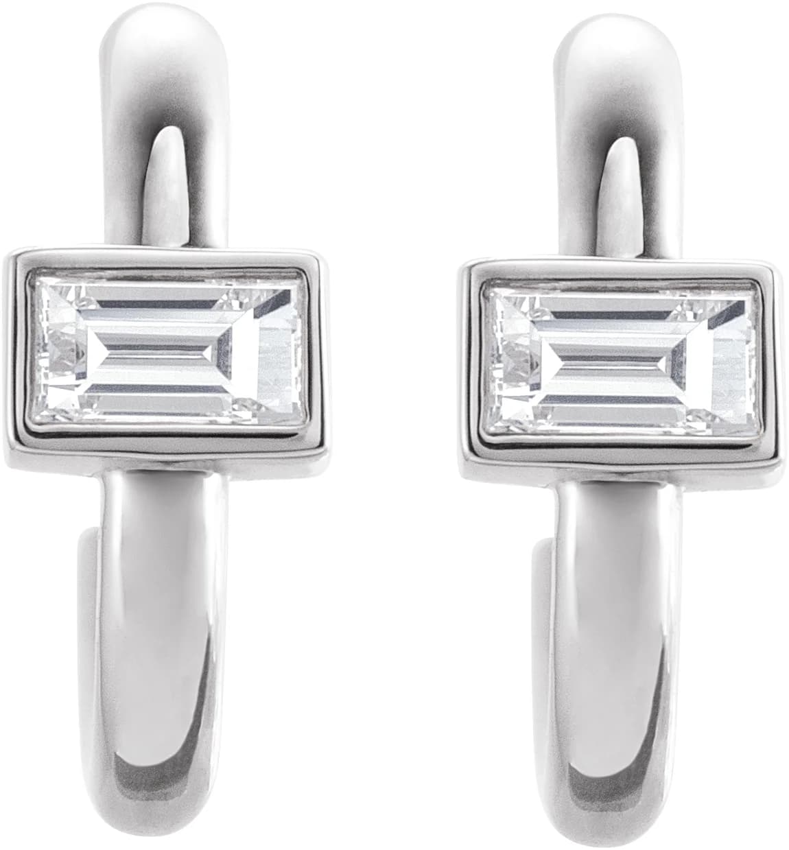 Accented Huggie Earrings, view 3