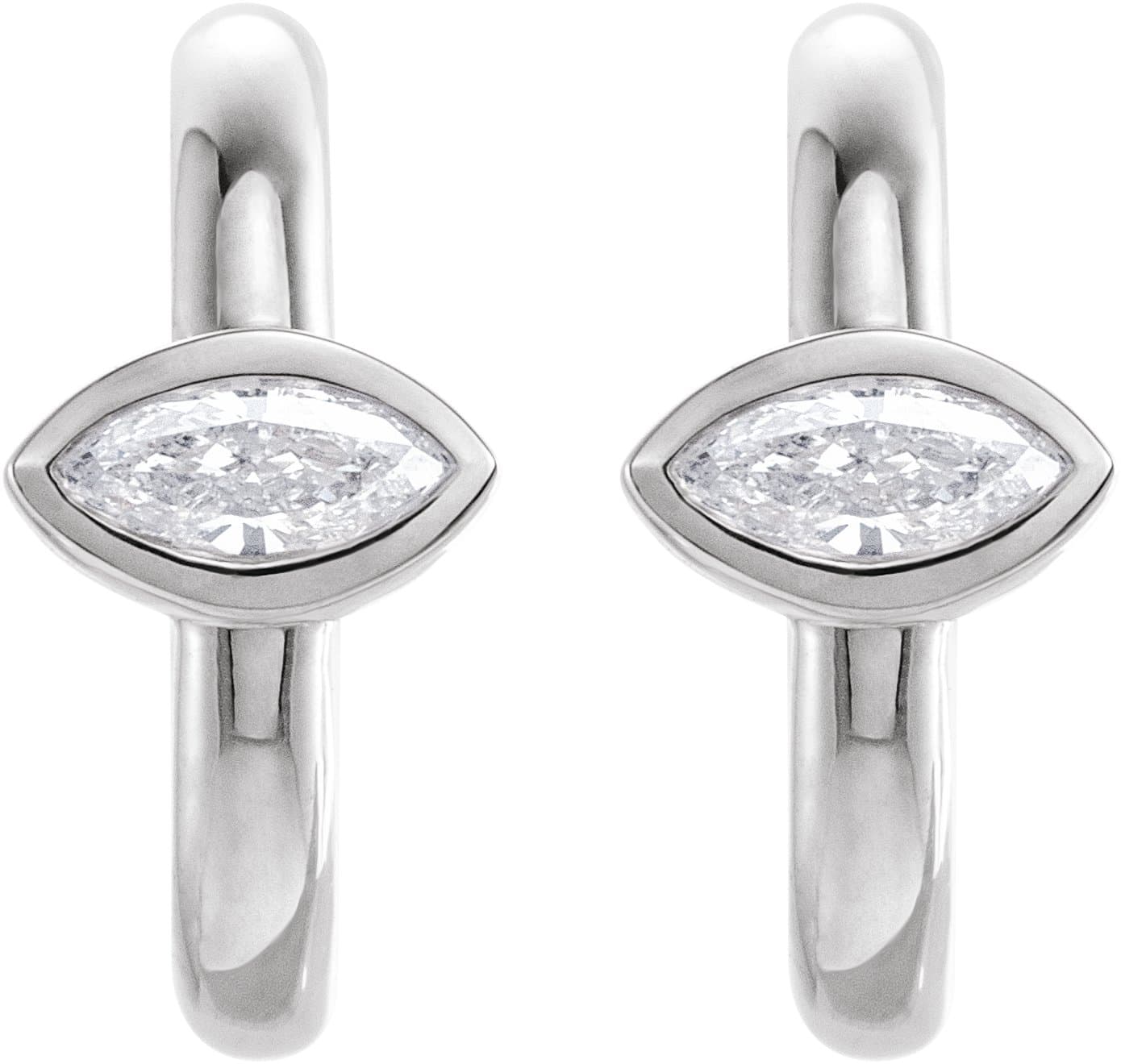 Accented Huggie Earrings view 2