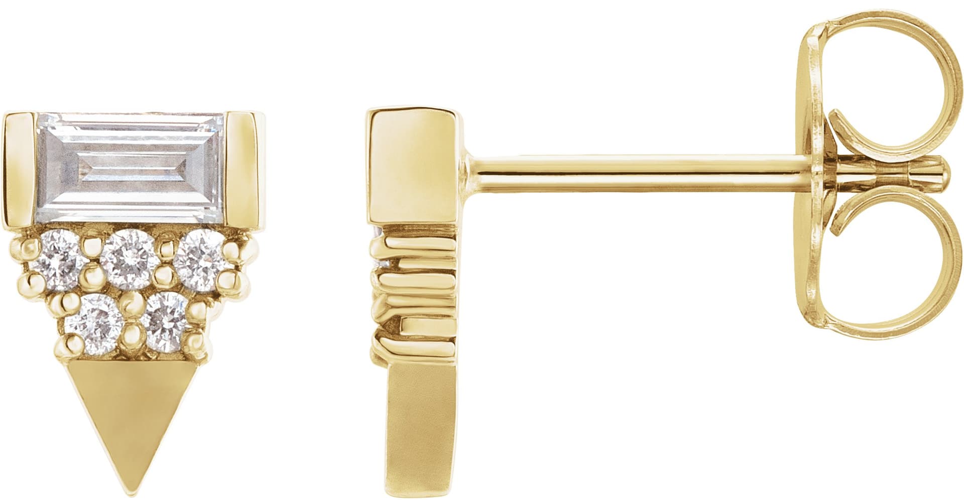 14K Rose 1/4 CTW Natural Diamond Geometric Earrings