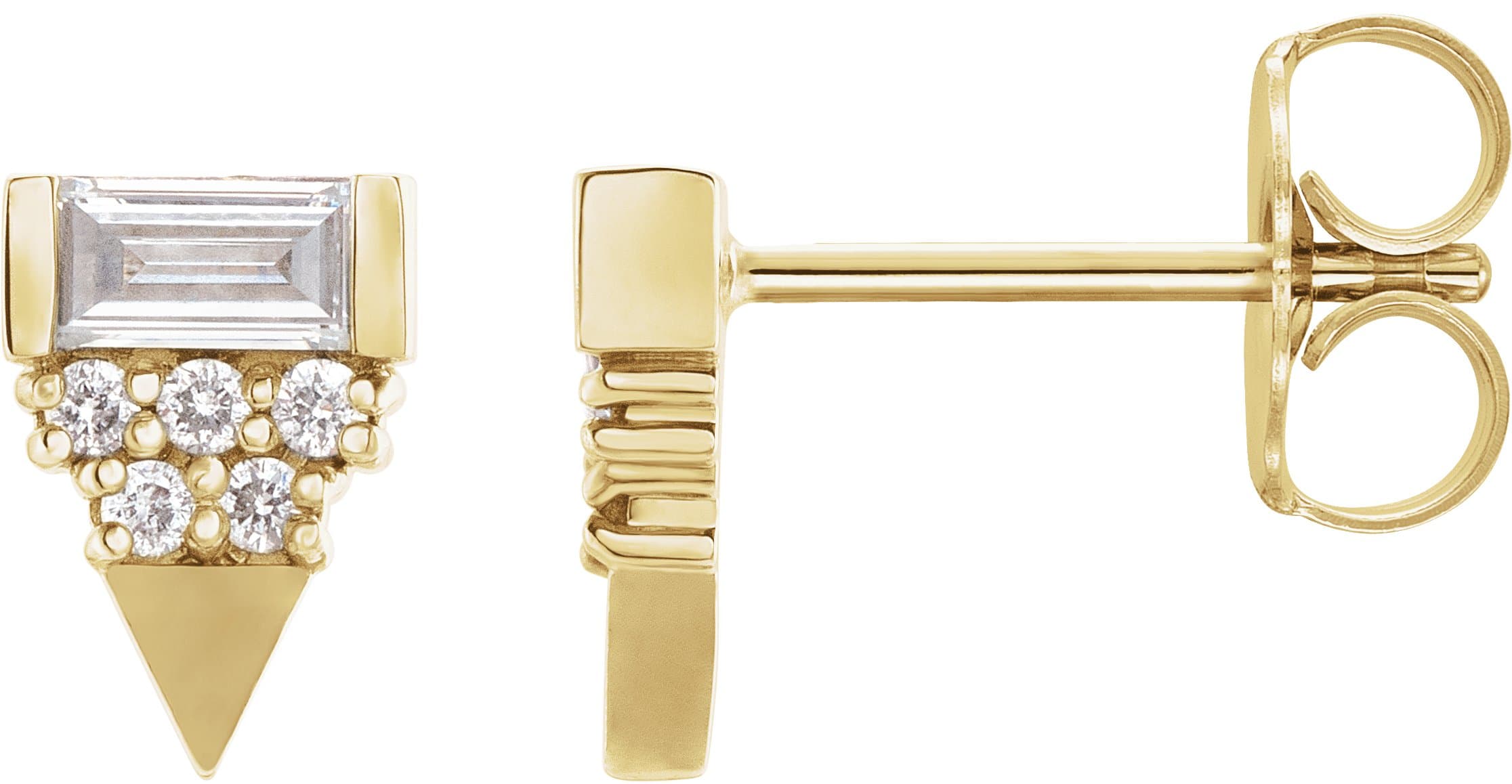 14K Rose 1/4 CTW Natural Diamond Geometric Earrings