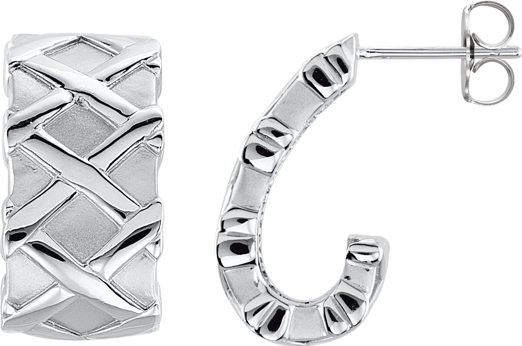 10K Yellow J-Hoop Earrings